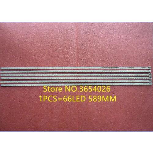 589mm LED blacklight Lamp strip 66 leds for Haier 46 inch TV LD46U6000 CRH-C46703011062d5 REV1.0 Screen J460FWSE01 2pcs/lot