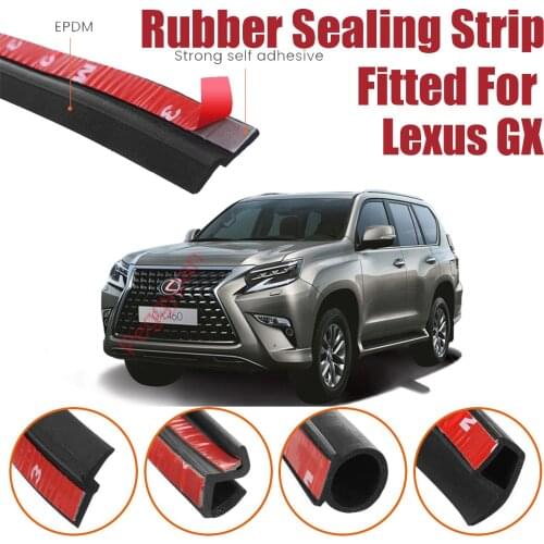 Door Seal Strip Kit Self Adhesive Window Engine Cover Soundproof Rubber Weather Draft Wind Noise Reduction For Lexus GX
