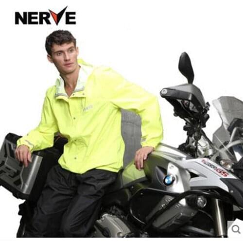 Waterproof Breathable Men Light thin Portable NERVE Motorcycle Raincoat Pants Suit Outdoors riding Rainproof rainwear