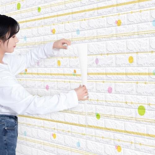 10pcs 3d wall stickers self-adhesive wallpaper bedroom warm waterproof and moisture-proof background net red stickers Decoration