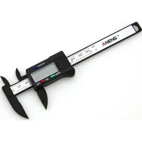 100mm 4inch LCD Digital Caliper Vernier Micrometer Electronic Carbon Fiber