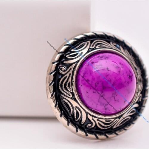 10X Vintage Purple Turquoise Flower Luggage Bag Handbag Leathercraft Accessories Decor Button Conchos 1" Screwback