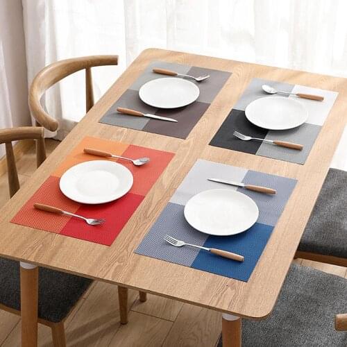 45.5x30.5cm PVC Heat Insulation Non-slip Placemat for Dining Table Bowl Dish Cup Pad Mat Waterproof Set De Table Kitchen Placema