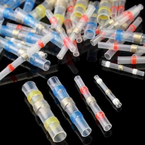 60Pcs Waterproof Solder Seal Heat Shrink Butt Connectors Soldering Sleeve Insulated Electrical Wire Cable Terminals Kit