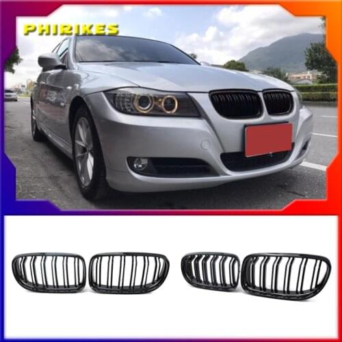 1 Pair Car Front Grille Gloss Black Inlet Grille for BMW E90 LCI 3-Series Sedan/Wagon 2009 - 2011