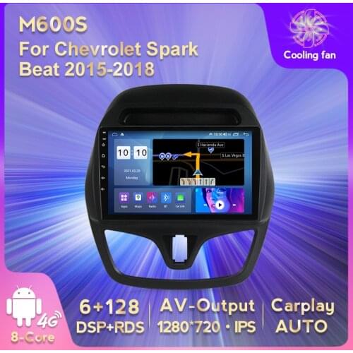 IPS HD 1280*720 Android 11 Car GPS Navigation DVD Multimedia Player for Chevrolet Spark Beat 2015-2018 AV Output Carplay AUTO BT
