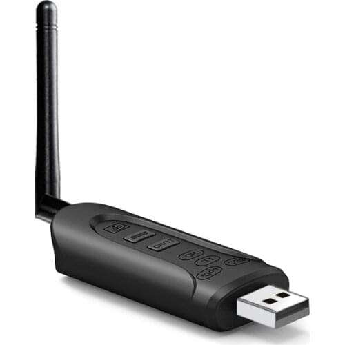 Bluetooth 5.0 Transmitter Audio USB Adapter 3.5mm AUX Jack Wireless Dongle Apt-X Transmitter for TV PC