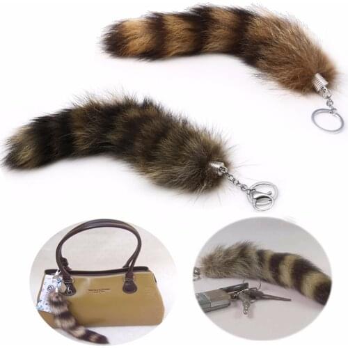 Key Ring Raccoon Coat Tails Chain Keychain Keyring Gift New Hair Accessories
