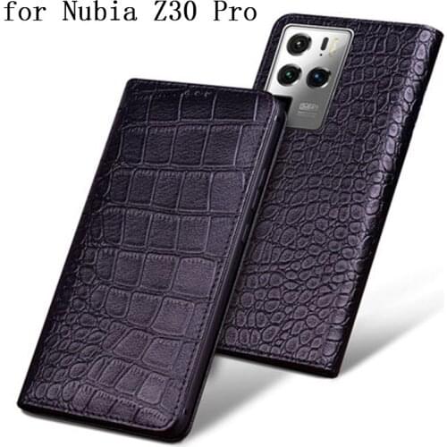 Top Layer Cow Leather Case for NUBIA Z30 Pro Luxury Genuine Leather Phone Cover Bag for nubia z30pro Business Flip funda skin