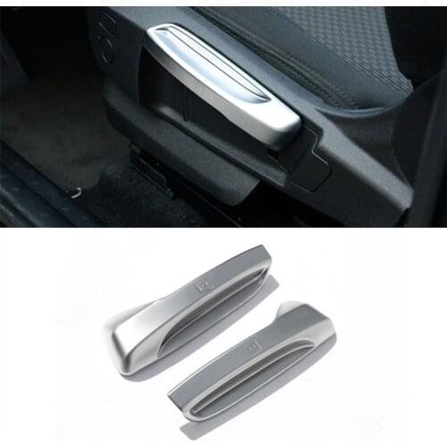 Chrome Car Styling Front Seat Back Adjustment Handle Decoration Cover Trim Sticker For BMW 2 Series F45 Interior Accessories