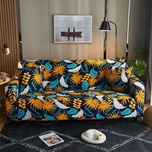 Colorful Flower Elastic Sofa Slipcovers Stretch Sofa Cover for Living Room Sectional Corner Chair Protector Couch 1/2/3/4 Seater