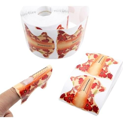 Nail Sticker 10/100Pcs French Tips Nail Forms Gel Polish Extension Forms Acrylic Tips Nail Art Decoration DIY Nail Gel Curl Form