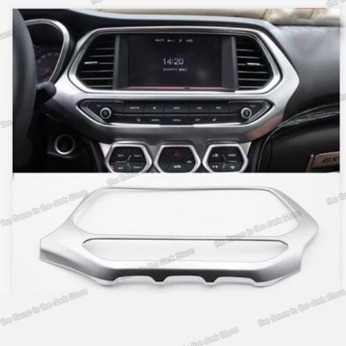 Lsrtw2017 Car Navigation Screen Frame Chrome Trims for Trumpchi Gac Gs4 2015 2016 2017 2018 2019 Interior Accessories Auto