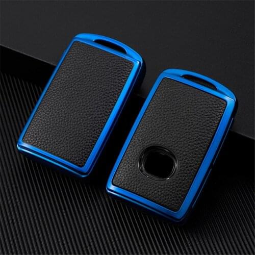 TPU Soft Car Key Cover For Mazda 3 Sedan Hatchback 2019 CX-30 CX-5 CX-9 2020 CX50 Car Keychain Leather Style Protector Key Case