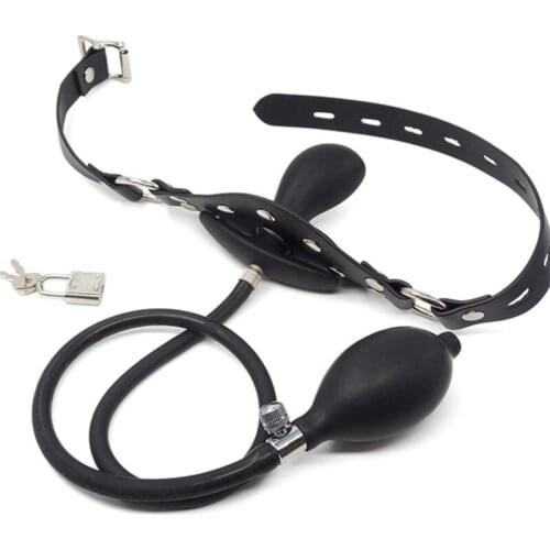 Inflatable Bondage Mouth Gag Expand Mouth Silicone Sex Toys Bdsm Erotica And Sex Erotic Games Products For Adults