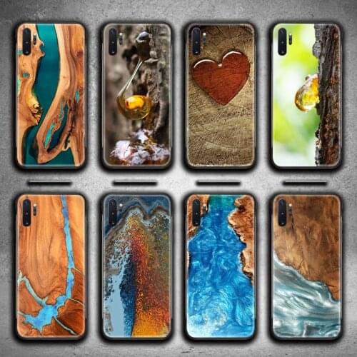 Resin WOOD Marble Colorful Phone Case For Samsung Galaxy Note20 ultra 7 8 9 10 Plus lite M51 M21 M31 J8 2018 Prime