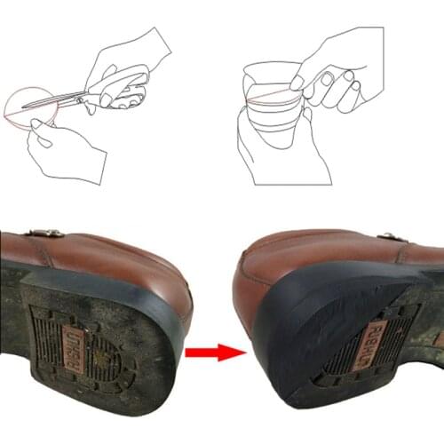 2pair Stick On Shoe Heel Tips Rubber Shoe Repair Parts Thickness S M 3/6mm