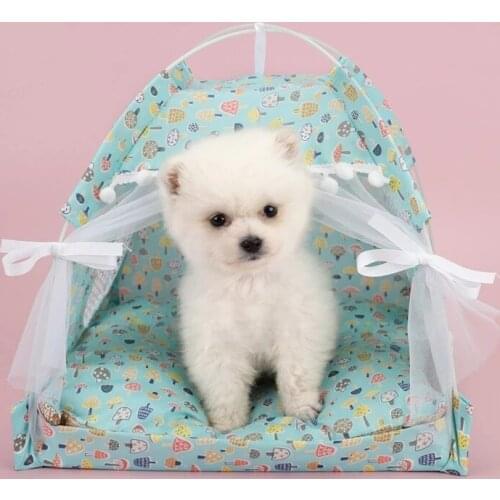 Breathable Cat Kennel Collapsible Universal Pet Tent Bed Kennel Spring Summer Animal Indoor Removable and Washable Tent House