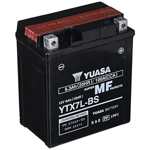 Yuasa YTX7L-BS, maintenance-free battery, 12V