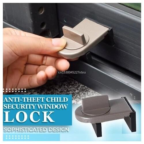 Anti-Theft Child Security Window Lock Sliding Sash Stopper Cabinet Locks Straps Doors Baby Kids Child Safety Doors Lock