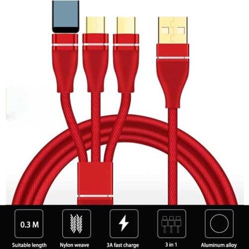 Usb type-c charging cable for xiaomi huawei micro usb fast chage cable for samsung new all-in-one quick charge cable for tablet