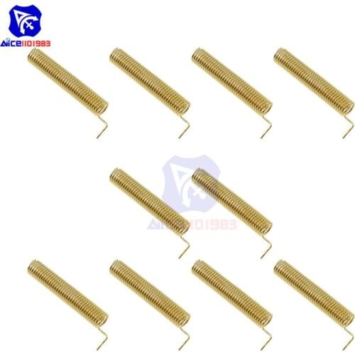 Diymore 10PCS/Lot HPD215T A 315MHz Coil Spring Antenna Bronze Data Transmission 315MHz Helical Antenna for Remote Contorl