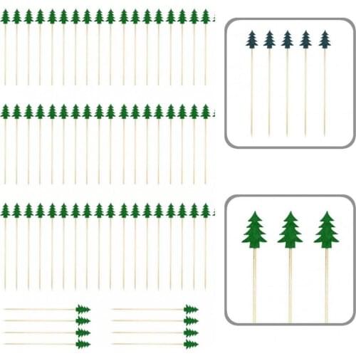 100Pcs Practical Drinks Fruits Decoration Cocktail Picks Lightweight Cocktail Toothpicks Decorative for Christmas Decor