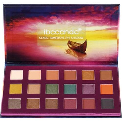 18 Colors Matte Shimmer Eyeshadow Palette Natural Shimmer Glitter Eye Shadow Palette Powder Waterproof Pigment Cosmetic