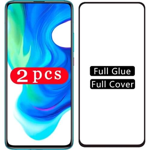 2Pcs full cover for xiaomi Pocophone F1 Poco M2 X2 F2 pro X3 C3 xiaomi mi play phone screen protector tempered protective glass