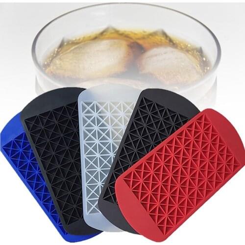 2Pcs 160-cell Triangle Silicone Ice Cube Tray Reusable Ice Cube Mold Ice Maker Mold DIY Ice Molds Container Ice Cube Maker Tray