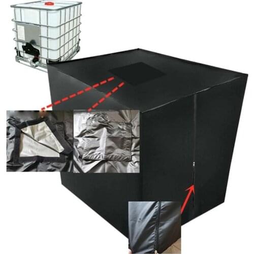 IBC Ton Barrel Accessories Black Water Tank Cover 1000 Liter Container Oxford Cloth Waterproof Dustproof Anti UV Bucket Cover
