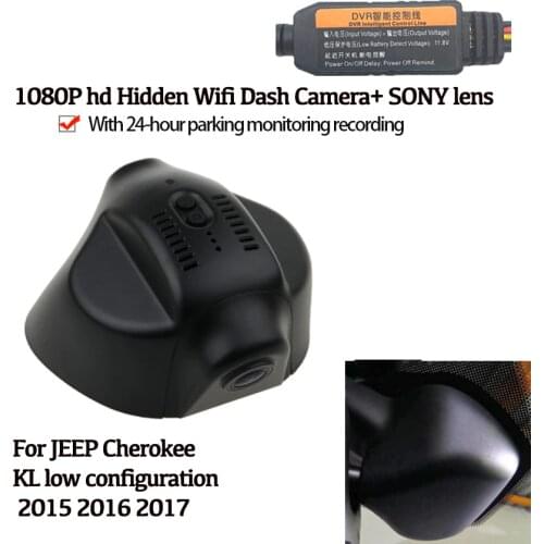 Car Hidden HD 1080P Wifi Recorder Dash Cam Camera For JEEP Cherokee KL low configuration 2015 2016 2017 Novatek 96658 CCD