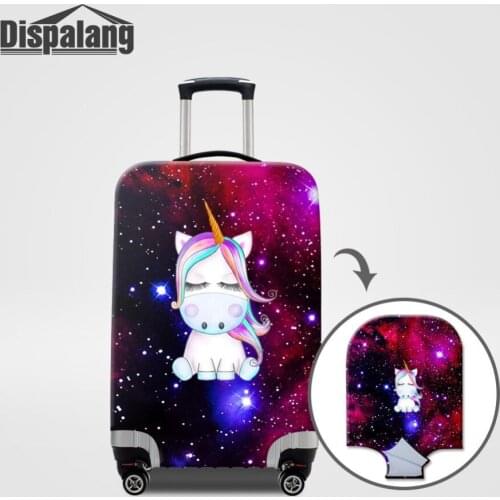 Dispalang Travel On Road Suitcase Protective Cover For 18-32'' Case Unicorn Galaxy Print Luggage Cover Elastic Dustproof Covers