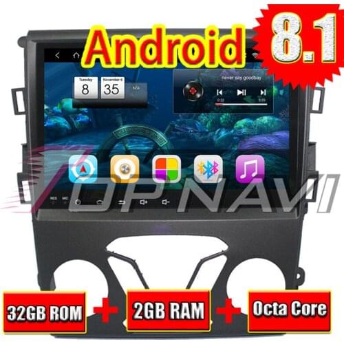 Topnavi 9" Head Unit Android 8.1 Car GPS Navigation for Ford Mondeo 2013 Autoradio Multimedia Audio Stereo NO DVD Double Din MP3