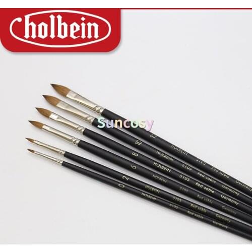 Holbein 5105 Series Red mink hair, hazel watercolor brush, oil painting brush, For Artist Painting Brush, art supplies