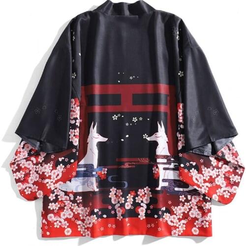 Classic Anime Cosplay Costume Japanese Women Kimono Top Loose Print Yukata Haori Clothing Vintage Shirt Summer Cardigan Blouse