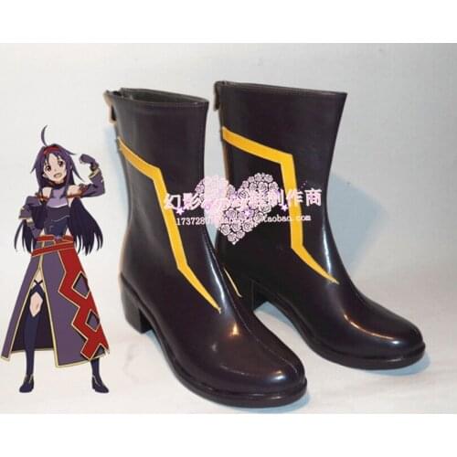 Sword Art Online Konno Yuuki Girls Halloween Cosplay Silver Shoes H016
