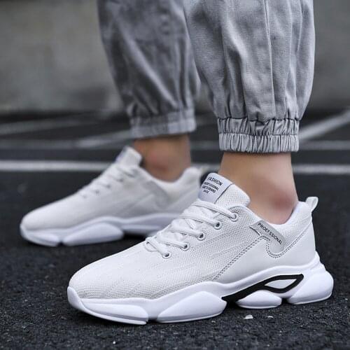 New Mesh Men Sneakers Casual Lace-up Sneakers Breathable No-slip For Male Tennis Flying Weaving Tourist Leisure Sports Shoes
