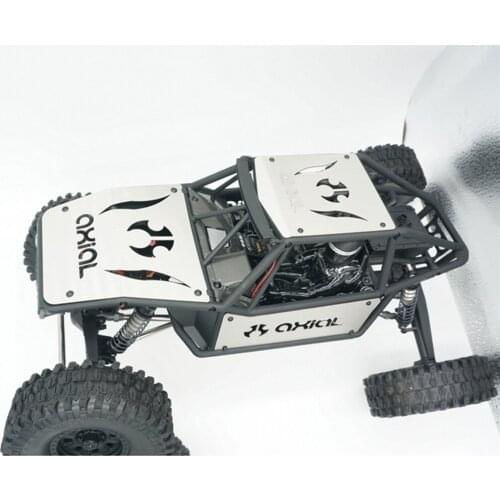 ​Bottom Chassis Guard Car Body Armor Plate Guard Stainless Steel for Axial Capra 1.9 UTB AXI03004