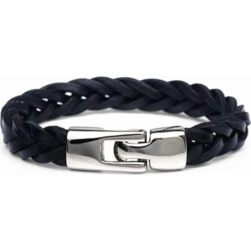 New punk Mens leather bracelets fashion High-quality leather personality woven bracelets for women men jewelry Deri Bileklik