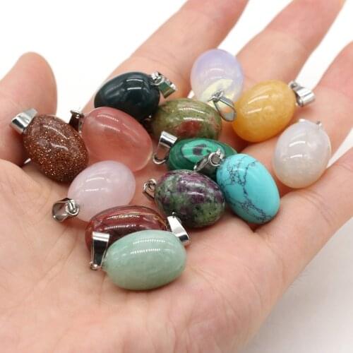 2pcs Natural Stone Pupa Shape Semi-precious Stones Charm Pendant for Jewelry Making DIY Necklace Bracelet Accessories 13x22mm