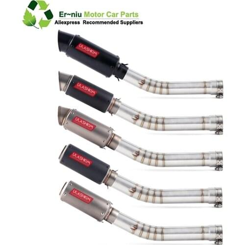 Motorcycle full System exhaust Muffler Escape middle Link Contact pipe For suzuki GSXR1000 GSX R1000 GSXR 1000 K7 2005 to 2015