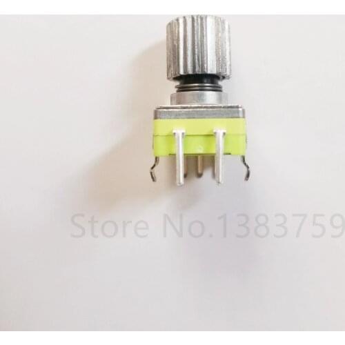 Rotary encoder with spring with self-locking button switch EC11-30 bit 15 pulse potentiometer 12 flower handle
