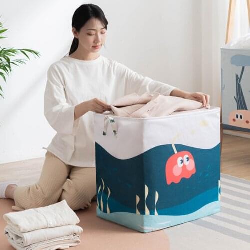 Cloth Storage Basket Foldable Storage Box Dirty Clothes Storage Bag Cotton And Linen Beam Storage Basket Household