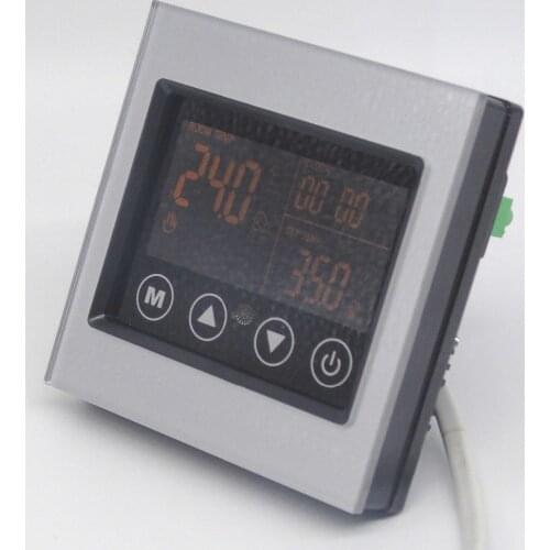 IEC Certificate16A Energy saving Acrylic material Floor Heating thermostat with heating system