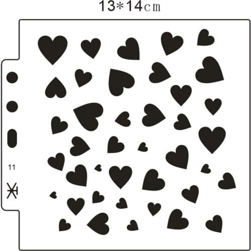 Wholesale Love shield DIY cake scrapbook stencils hollow Embellishments printing lace ruler Valentines Day