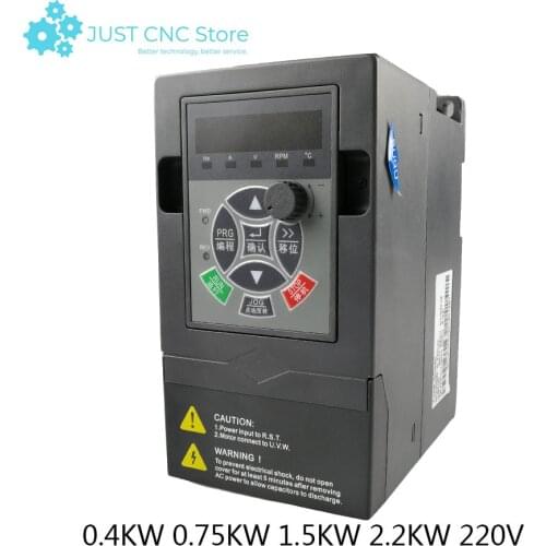 Single access universal frequency converter 1.5KW 2.2KW 4KW 220V VFD 3 Phase Output Frequency Converter Adjustable Speed