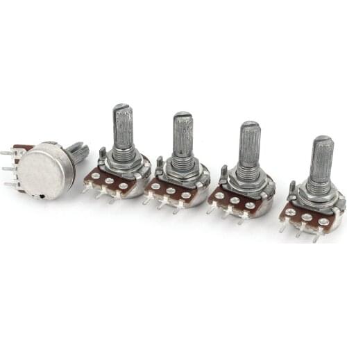 Uxcell 5 x 100K ohm B100K Top Adjustment Linear Potentiometer Pots Single Linear