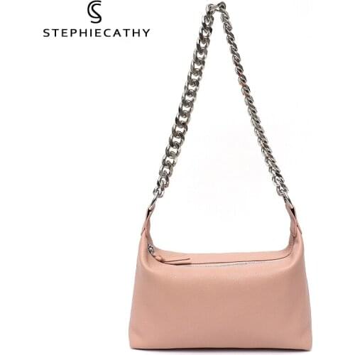 SC Fashion Soft Real Leather Crossbody Bag For Women Luxury Design Chain Hobo Handbags Ladies Chic Casua Shoulderl Pillow Purses