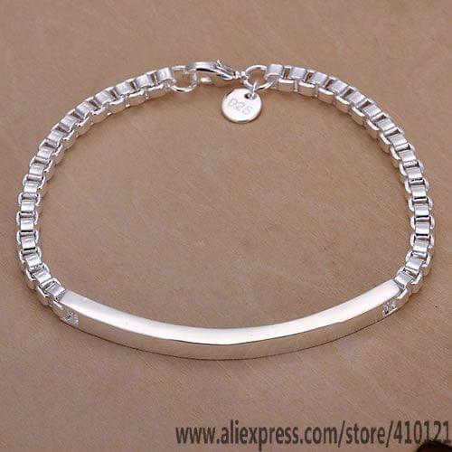 Wholesale High Quality Jewelry Bridal Jewelry Silver Color Fashion For Women Best Gift SMTH079 Charm Fashion Box Bracelets